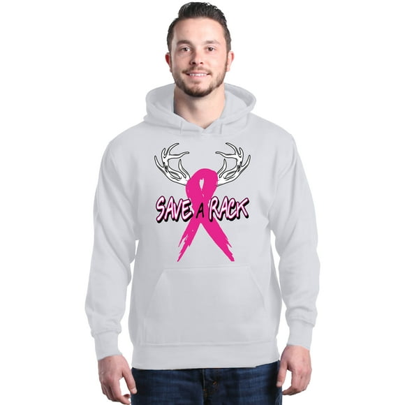 Save A Rack Deer Buck Antlers Hunting BCA Pink Ribbon Gift Hoodie For Ladies Save A Rack Deer Buck Antlers Hunting BCA Pink Ribbon Gift Hoodie For Ladies